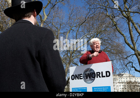 Londres, Royaume-Uni, haut-parleurs à la Speakers' Corner à Hyde Park Banque D'Images