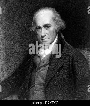 James Watt, l'inventeur écossais et ingénieur en mécanique. Banque D'Images