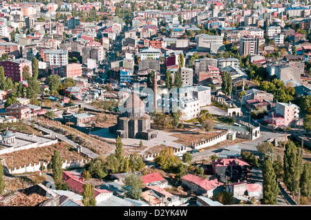 L'église et la cathédrale des Saints Apôtres arméniens du Xe siècle dans la ville turque de Kars, dans la région orientale de l'Anatolie, dans le nord-est de la Turquie. Banque D'Images