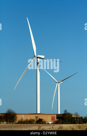 Zone industrielle de l'œil de neuf éoliennes Banque D'Images