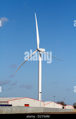 Eye Industrial Estate's nouvelle éolienne Banque D'Images