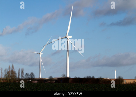 Zone industrielle de l'œil de neuf éoliennes Banque D'Images