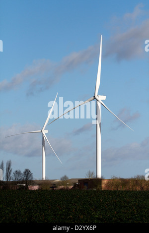 Zone industrielle de l'œil de neuf éoliennes Banque D'Images