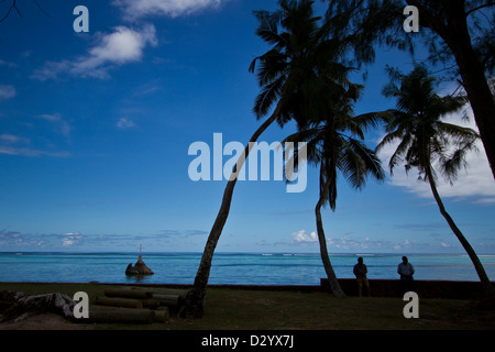 La baie d'Anse Royale, l'île de Mahé, Seychelles Banque D'Images