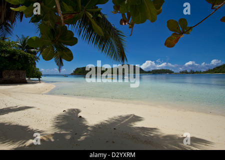 Port Glaud L'Ilette l'île de Mahé aux Seychelles Banque D'Images