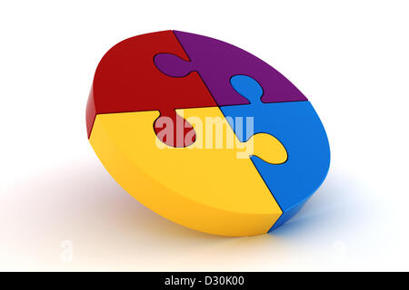 graphique en secteurs 3D Banque D'Images