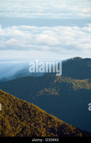 Vue depuis le sommet du Volcan Baru, Parc National Volcan Baru, province de Chiriqui, Panama, Amérique Centrale Banque D'Images