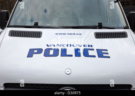 Réponse de la police de Vancouver BC Canada véhicule van Banque D'Images