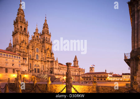 Cathédrale DE SAINT JAMES PLAZA DEL OBRADOIRO VIEILLE VILLE SANTIAGO DE COMPOSTELA Galice, Espagne Banque D'Images