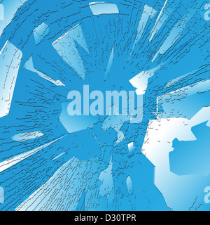 Arrière-plan des éclats de verre, l'art abstrait Banque D'Images