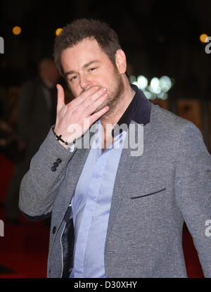 DANNY DYER exécuté pour votre épouse. PREMIERE FILM LONDON ENGLAND UK 05 Février 2013 Banque D'Images