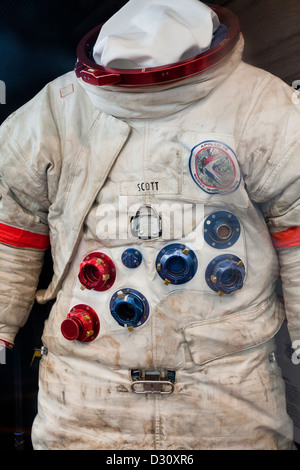 Lunaire Apollo costume porté par David Scott, l'astronaute de la NASA - circa 1971 mission Apollo 9 - USA Banque D'Images