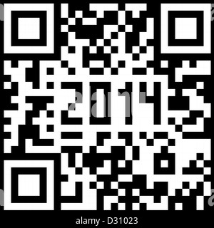 Nouvel An 2014, compteur de QR code Banque D'Images