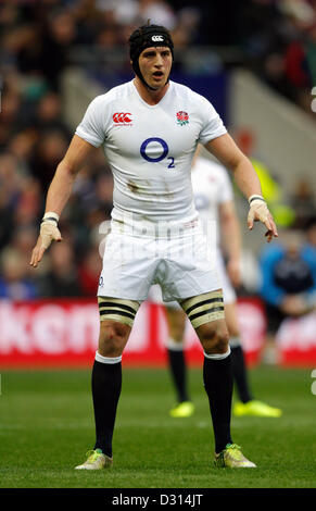 TOM WOOD ANGLETERRE TWICKENHAM MIDDLESEX ANGLETERRE RU 02 Février 2013 Banque D'Images