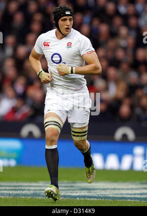 TOM WOOD ANGLETERRE TWICKENHAM MIDDLESEX ANGLETERRE RU 02 Février 2013 Banque D'Images