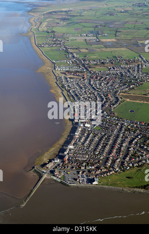 Vue aérienne de Knott fin-sur-Mer près de Fleetwood, Lancashire Banque D'Images