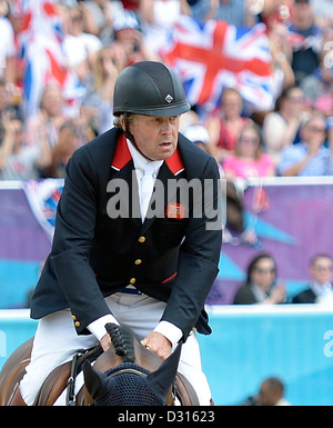 Nick Skelton équitation Grande Star (GBR, Grande-Bretagne). Saut d'individuels Banque D'Images