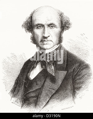 John Stuart Mill, 1806 - 1873. La philosophe, économiste politique et fonctionnaire. Banque D'Images