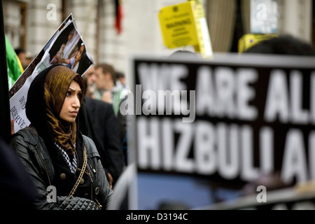 Des photographies prises lors d'une manifestation anti-israélienne à Londres. Banque D'Images