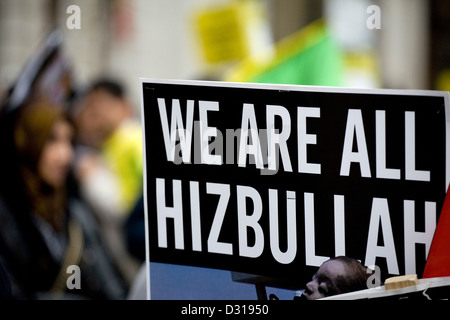 Des photographies prises lors d'une manifestation anti-israélienne à Londres. Banque D'Images