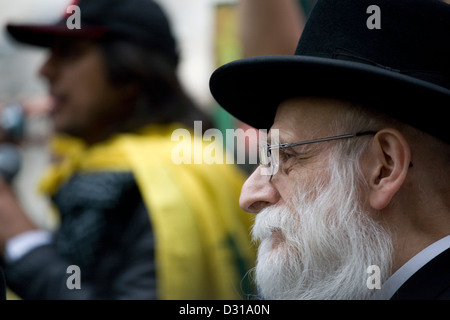 Des photographies prises lors d'une manifestation anti-israélienne à Londres. Banque D'Images