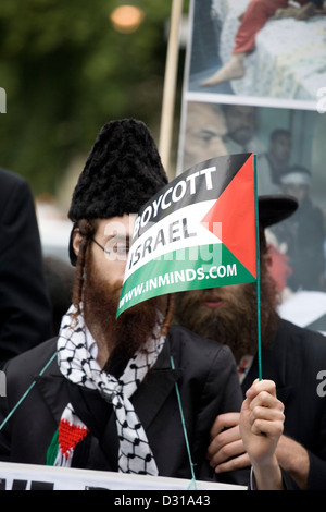 Des photographies prises lors d'une manifestation anti-israélienne à Londres. Banque D'Images