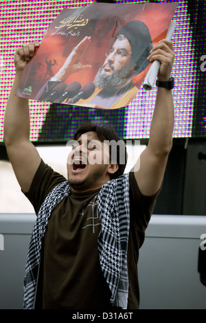 Des photographies prises lors d'une manifestation anti-israélienne à Londres. Banque D'Images