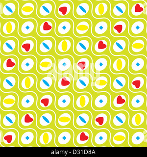 Les cercles ondulés, modèle abstract seamless texture ; vector art illustration Banque D'Images