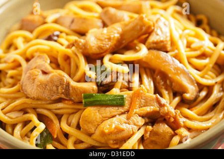 Lo mein au poulet, les Chinois/American Classic Banque D'Images