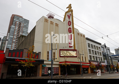 La vogue theatre Granville Street Vancouver BC Canada Banque D'Images