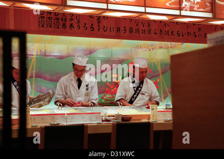 Sushi Bar, Kyoto, Japon Banque D'Images