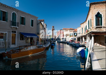 Fondamenta Daniele Manin et le Rio dei Vetrai, Murano, Venise, Italie. Banque D'Images