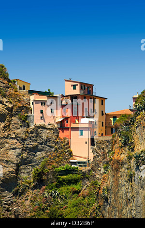 Photo du port de pêche de Manarola, Parc National des Cinque Terre, ligurie, italie Banque D'Images