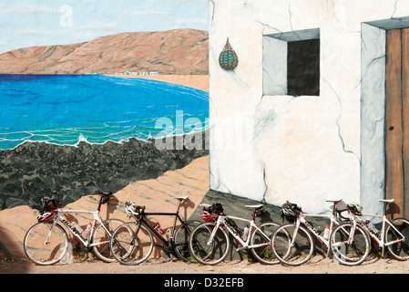 L'art mural sur les murs de Gran Tarajal Fuerteventura Banque D'Images