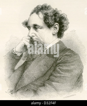 Charles John Huffam Dickens, 1812 - 1870. Écrivain et critique sociale. Banque D'Images