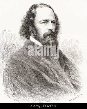 Alfred Tennyson, 1er baron Tennyson, 1809 - 1892. Poète officiel de Grande-Bretagne et d'Irlande. Banque D'Images
