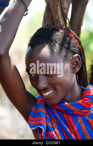 Guerrier Masai, Kenya Banque D'Images