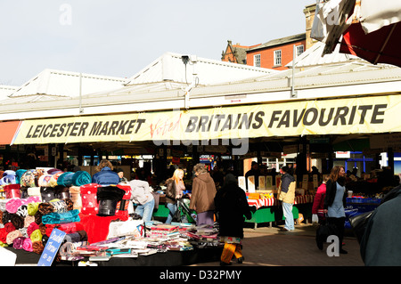 Leicester Piscine Marché de Fruits et légumes. Banque D'Images