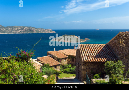 L'Italie, la Sardaigne, les maisons de Capo Coda Cavallo Banque D'Images