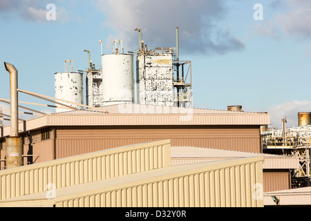 Le terminal de gaz Rampside à Barrow in Furness, Cumbria, Royaume-Uni, qui traite le gaz naturel de la baie de Morecambe, champs de gaz. Banque D'Images