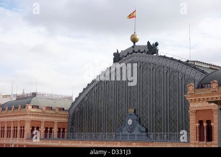 L'horloge de la gare Atocha madrid espagne train Renfe Banque D'Images