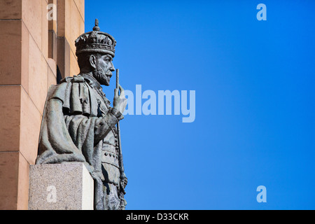 Le roi George V avec Kings Memorial Park gardens Melbourne Victoria Domaine Australie au Banque D'Images