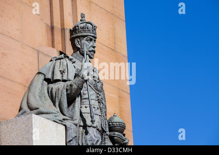 Le roi George V avec Kings Memorial Park gardens Melbourne Victoria Domaine Australie au Banque D'Images