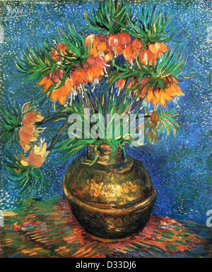 Vincent van Gogh : Fritillaries dans un vase de cuivre. 1887. Huile sur toile. Musée d'Orsay, Paris, France. Le postimpressionnisme. Banque D'Images