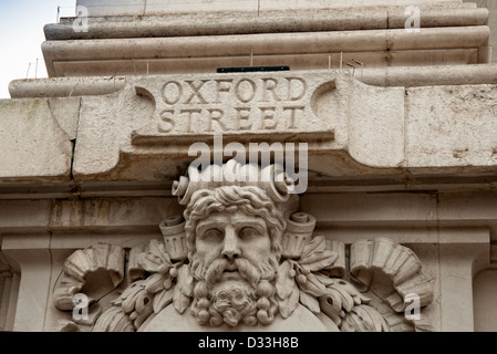 Oxford Street, signe sculpté Banque D'Images