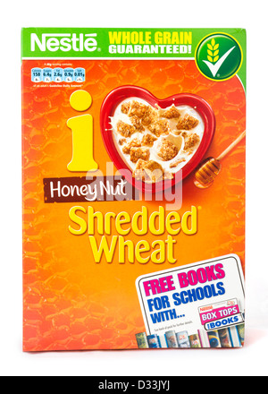 Shredded Wheat Miel et noix céréales petit déjeuner, UK Banque D'Images