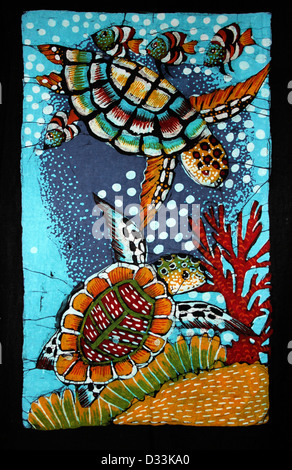 Batik tortues du Sri Lanka Banque D'Images