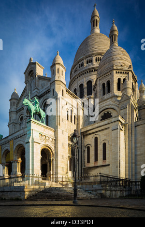 La basilique du Sacré-Cœur de Paris, communément connu sous le nom de Basilique du Sacré-Cœur, à Paris, France Banque D'Images