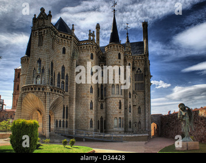 Palais épiscopal à Astorga, Espagne Banque D'Images