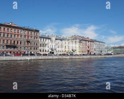 La Rivière Fontanka à Saint-Pétersbourg, Russie Banque D'Images